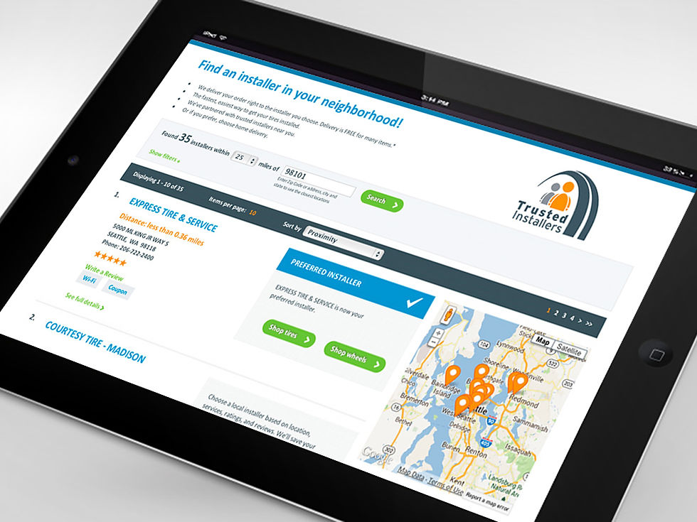 Tablet View Installer Locator