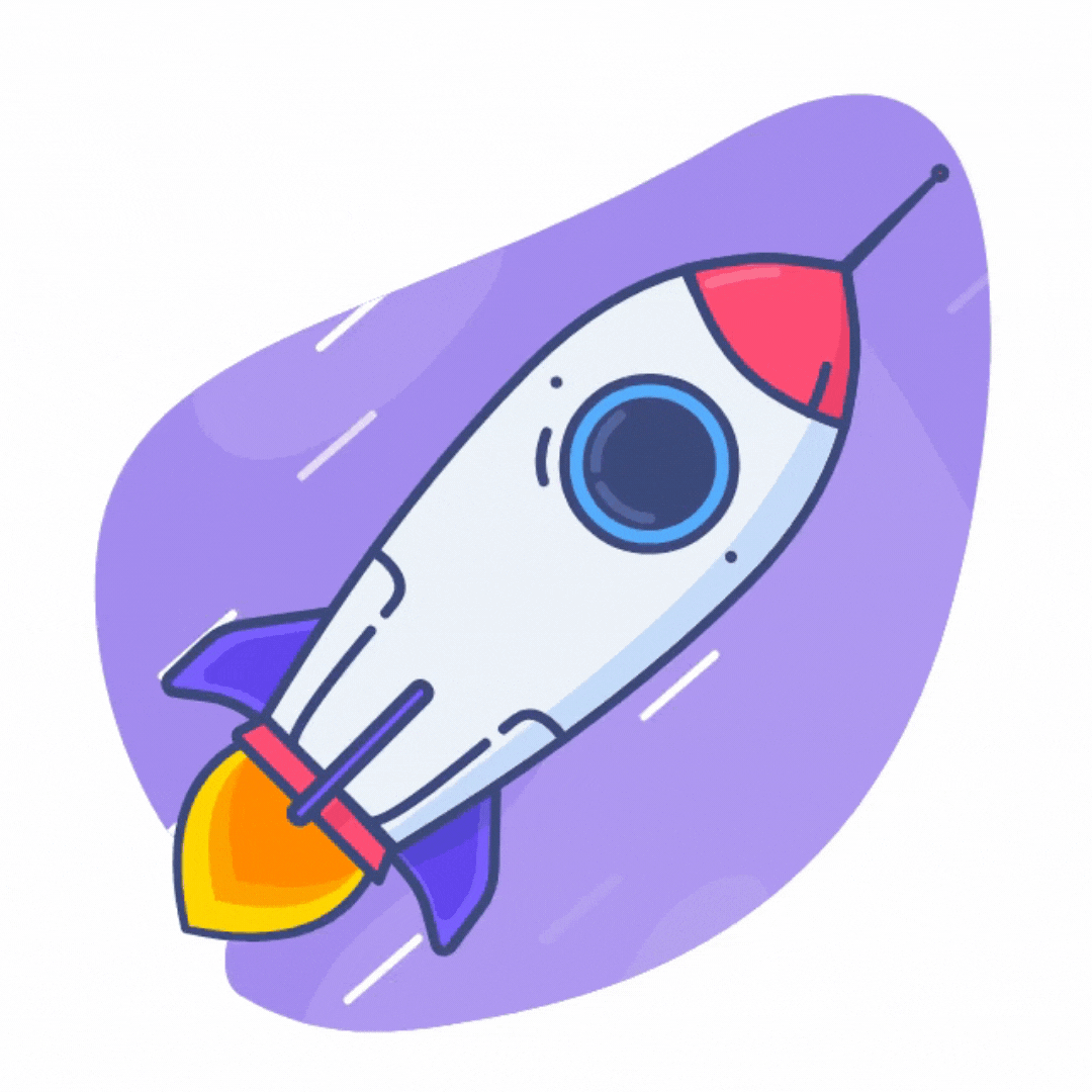 Vector art of rocket which here tell indicating about business growth after taking digital marketing