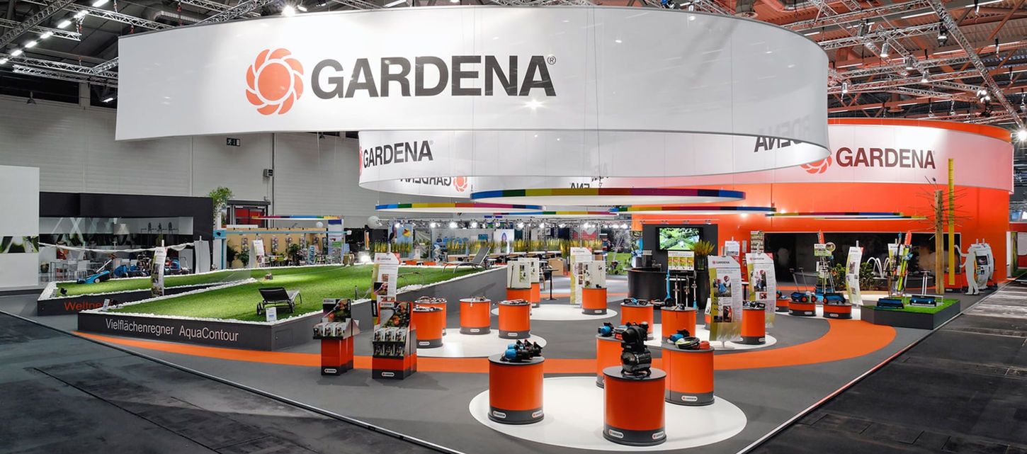 Messestand von GARDENA auf der GaFa in Köln