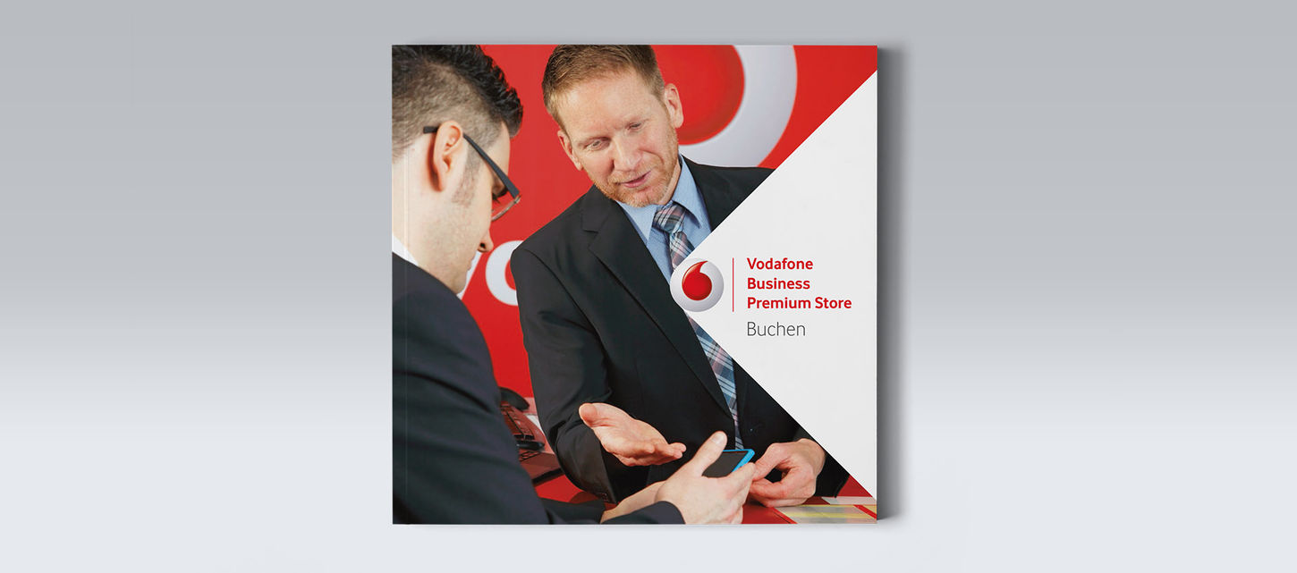 Imagebroschüre für einen Vodafone Business Premium Store
