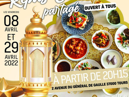 2 repas conviviaux  le premier vendredi et dernier vendredi du mois d'avril