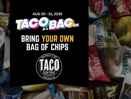 Pile of potato chips with a TACO IN A BAG call out