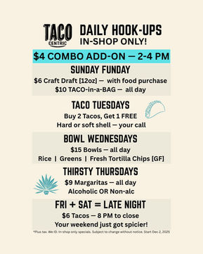 decorative specials menu