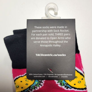 Retail tag taco socks