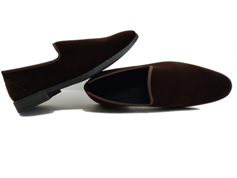 Thumbnail: Brown Velvet Loafer Style Slip-on For Men