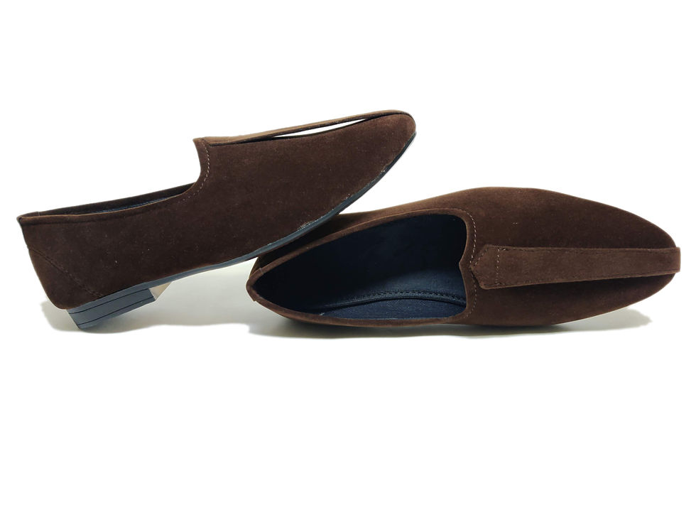 Thumbnail: Brown Velvet Ethnic Mojari For Men