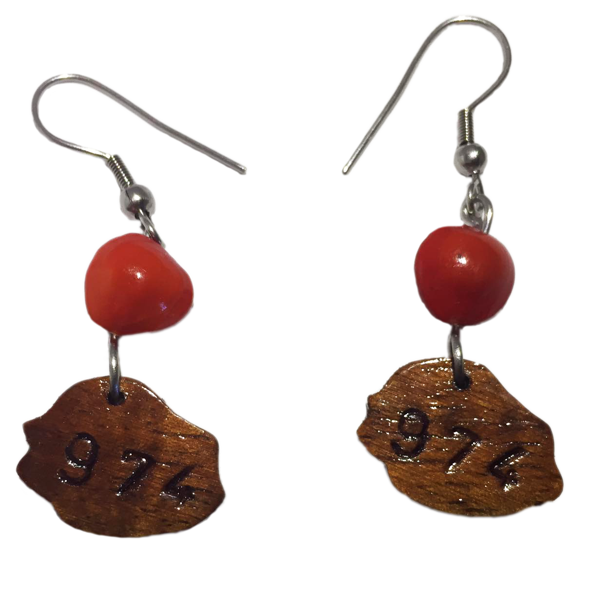 Boucle d'oreille graines d'église avec tamarin.