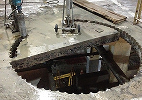 furação em concreto