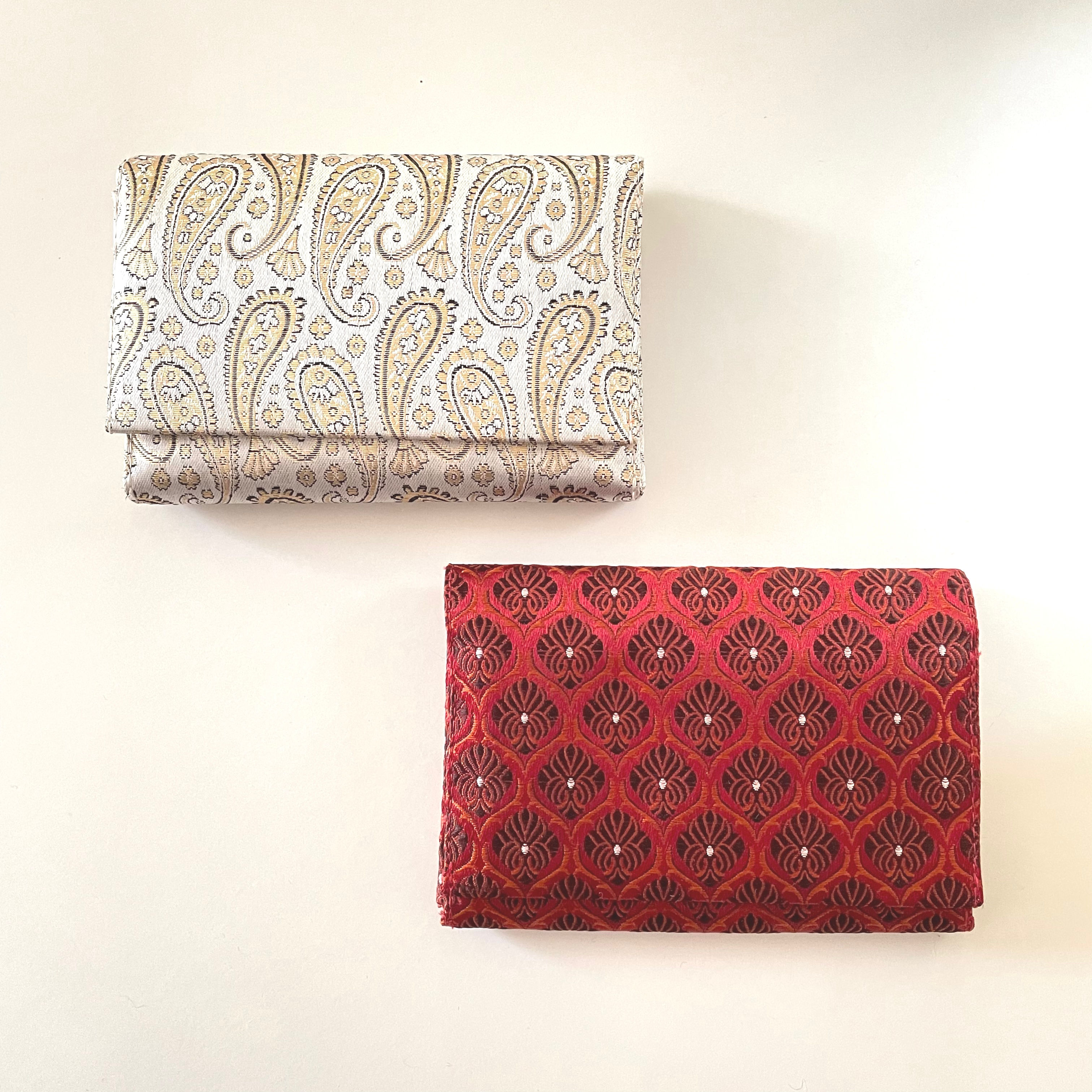 ダマスク織シルクの名刺入れ(厚)