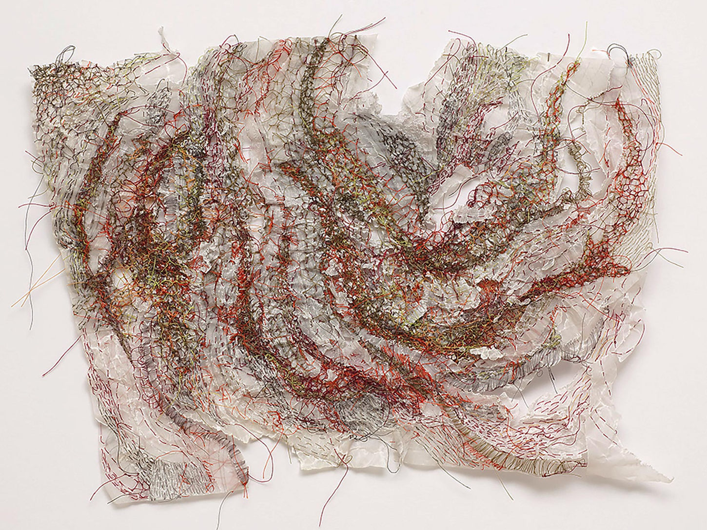 Mazal Carmon, embroidery on parchment paper
