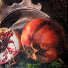 לימור מטיסיס ברנע, דומם, פירות וירקות, רימונים