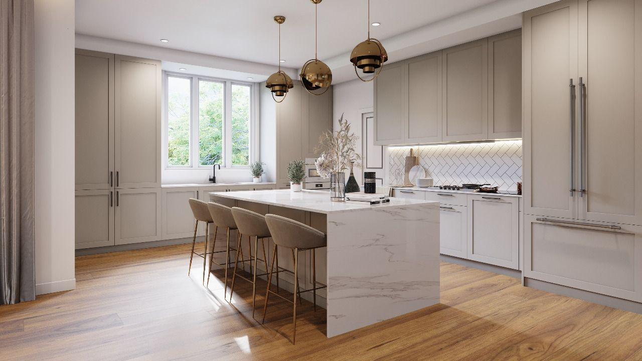 réalisation images photos réaliste d'aménagement de cuisine pour un architecte