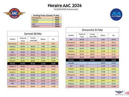 🏁 Horaires prévisionnels – Albi Auto Classic 2026