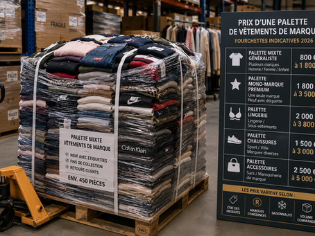 Combien coûte une palette de vêtements de marque ?