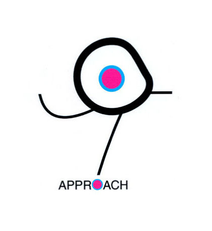 Concours pour la création de l'agence Approach qui propose des services de cyber sécurité et de développement de logiciels. Le logo représente une cellule en mouvement avec un noyau car les cellules pénètrent dans les systèmes, s'adaptent et évoluent.