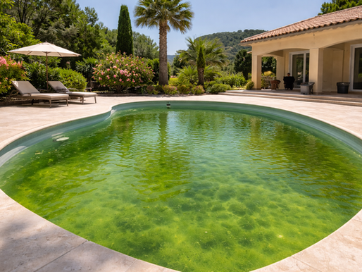 Piscine qui verdit rapidement dans le Var : le revêtement polyester est-il en cause ?