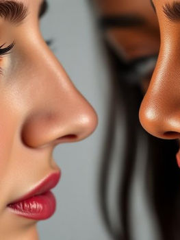 Image of a woman showing an ethnic rhinoplasty