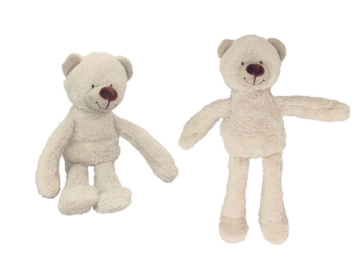 Doudou Peluche bébé OURS BIOLOGIQUE 17 cm Ultra Doux