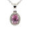 Thumbnail: Pink Sapphire & Diamond 18ct White Gold Pendant on an 18ct White Gold Chain