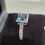 Thumbnail: Aquamarine & Diamond Platinum Solitaire Ring 7.7g Size T -UK Hallmark RRP £ 4750