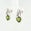 Thumbnail: Peridot Diamond & 14ct White Gold Stud Earrings
