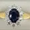 Thumbnail: 0.92ct Sapphire & 0.56ct Diamond Halo Ring 18ct Gold 3.5g Size N- RRP £2795