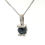 Thumbnail: Sapphire Diamond & 9ct White Gold Pendant on a 9ct White Gold Chain