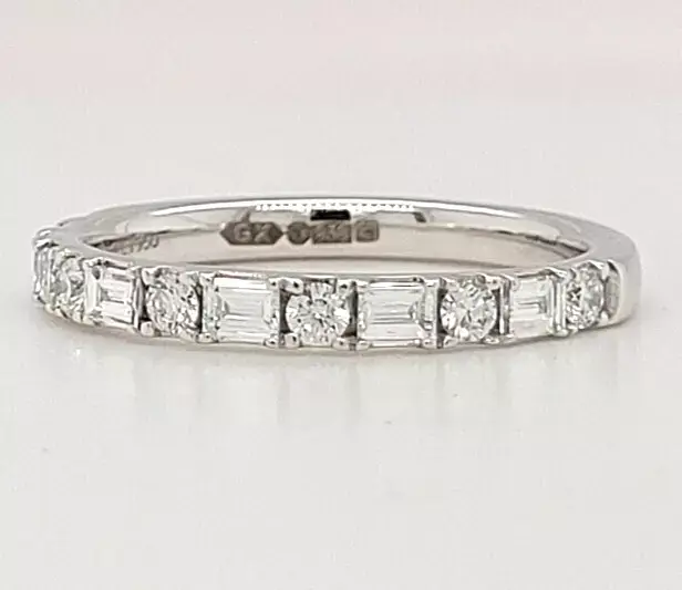 0.60ct Lab Grown Diamond & Platinum Eternity/Wedding Ring 3.5g Size M RRP £2650