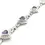 Thumbnail: Amethyst and Diamond Bracelet 9ct White Gold 8.5g - 7.5inch UK HALLMARK