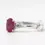 Thumbnail: 1.33ct Ruby & 0.27ct Diamond 18ctWhite Gold Trilogy Ring Size M1/2 RRP£3295 4.2g