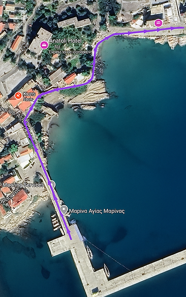 Route to Hotel Panorama from the port