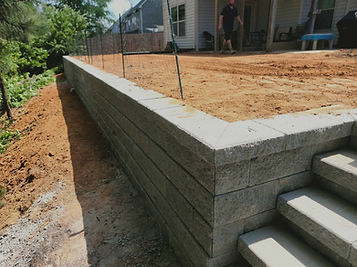 Retaining Wall with built in steps