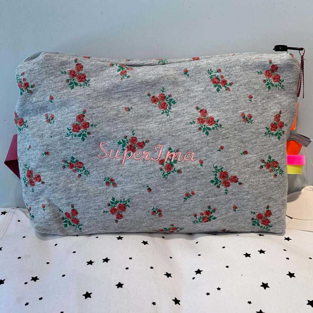 Personalized pochette liberty grey