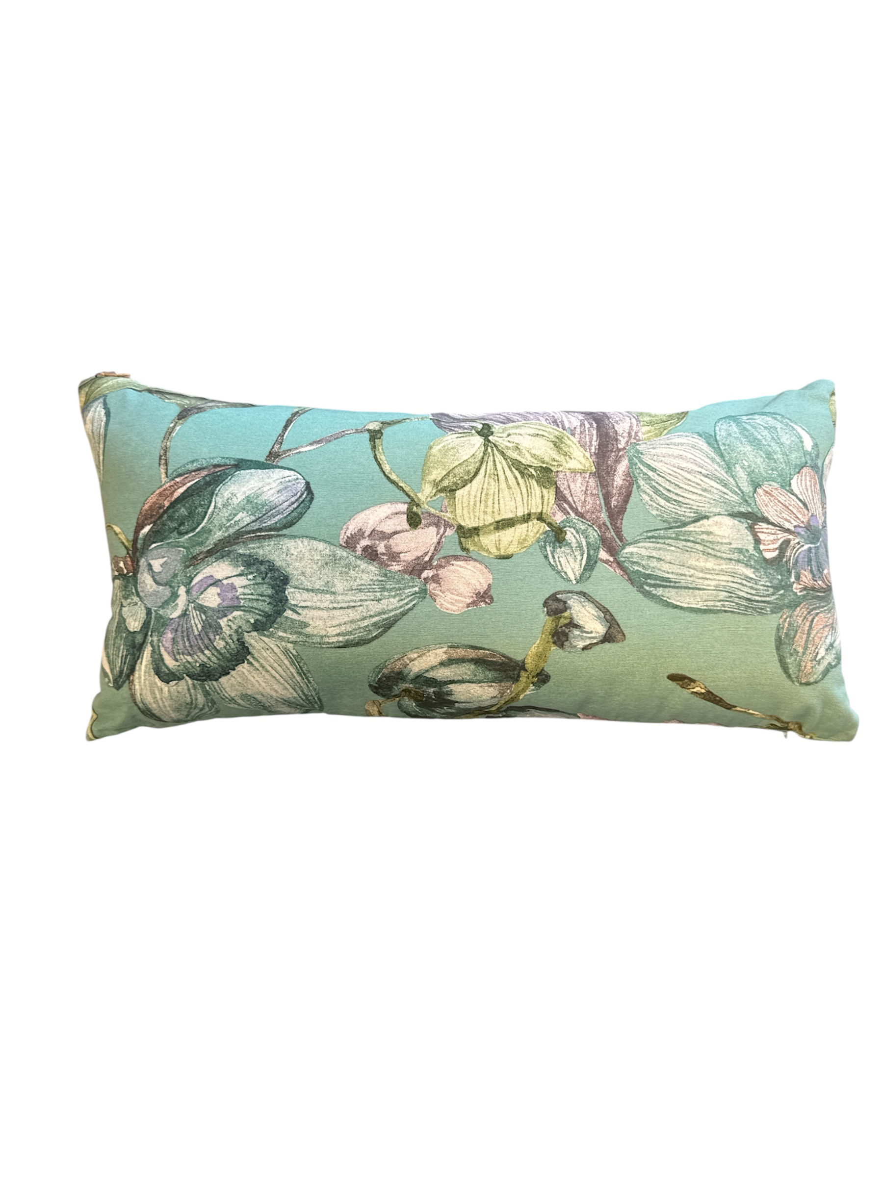 Sage green with orchid print 