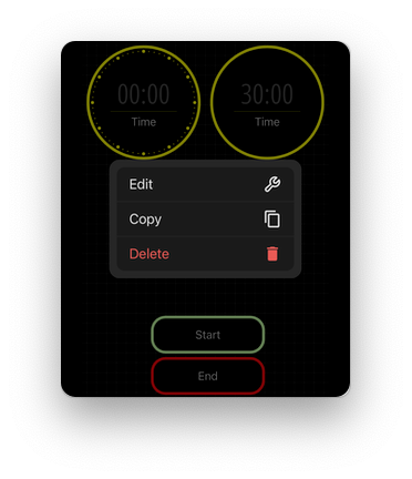 The pop-up menu option to remove timers