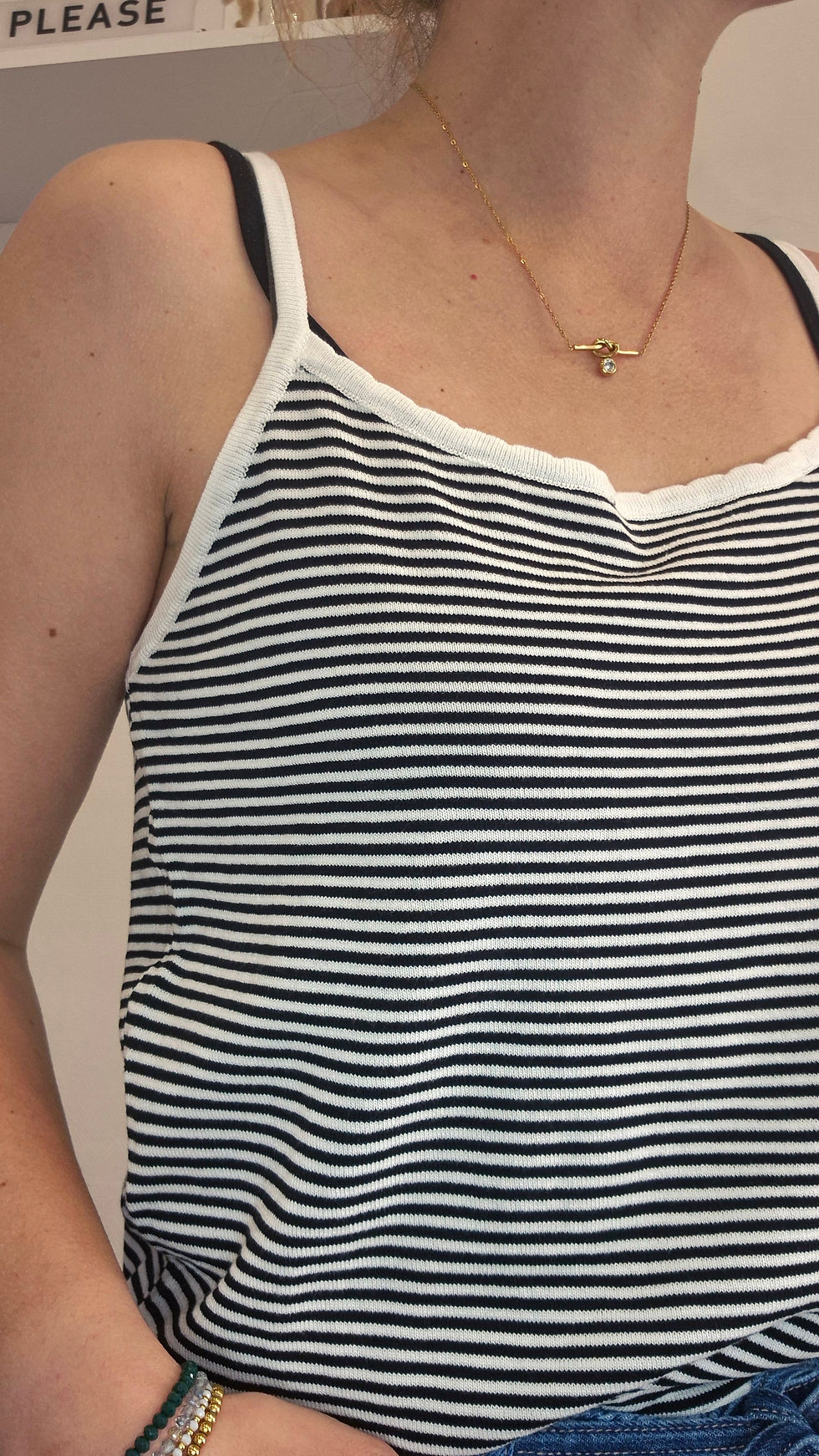 Miniature : top sans manches viscose galons contrastés Compania Fantastica