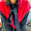 Miniature : Détail boutons gilet rose fuchsia en alpaga