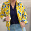 Miniature : veste Compania Fantastica citrons jaunes feuilles bleu royal