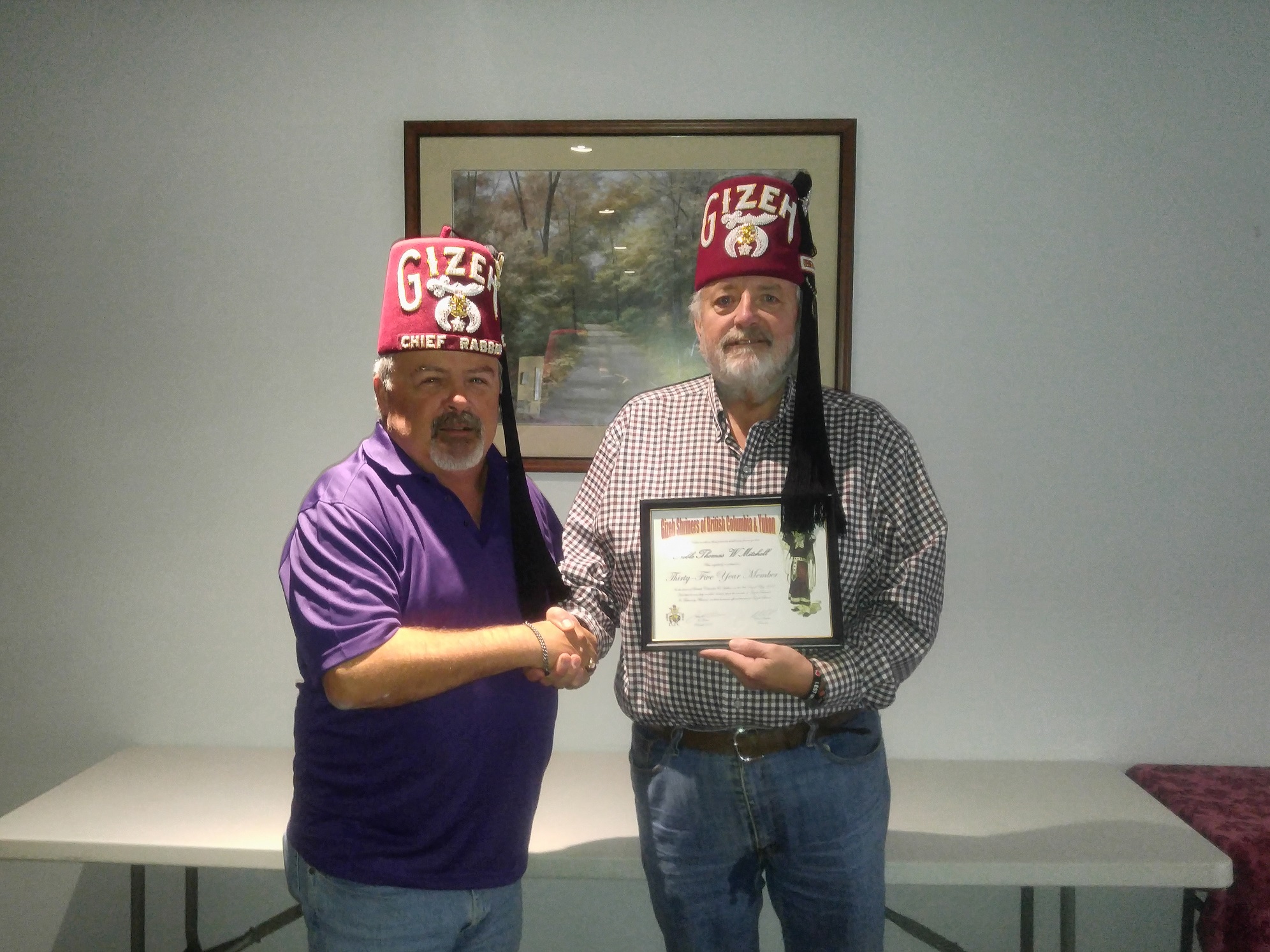 Tom Mitchell 35 Year Award