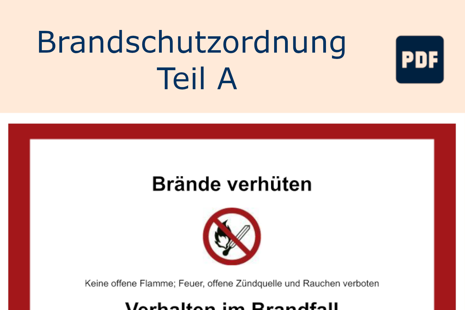 Brandschutzordnung Teil A