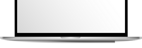 Aufgeklappter Laptop mit leerem Hintergrund