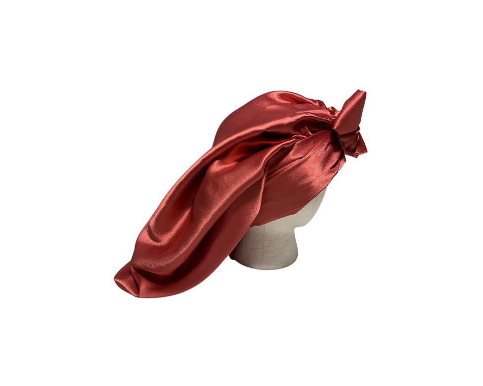Thumbnail: Kids Rustic Rose Satin Bonnet Wrap