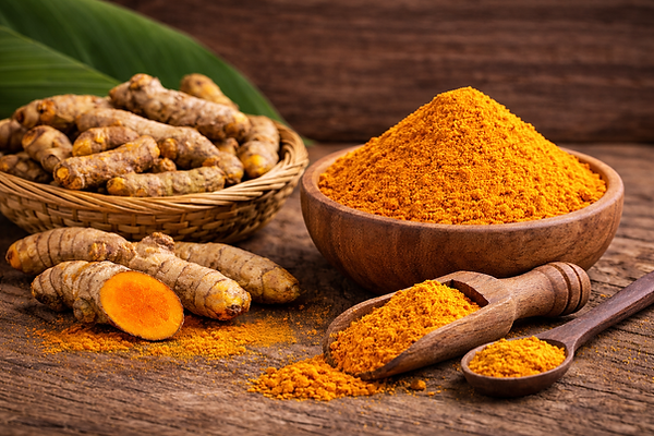 Vibrant Lakadong turmeric arrangement.png