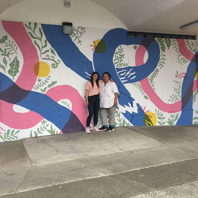 Hillary Court mural, Naenae 2020
Greta Menzies & Tangi Kopu