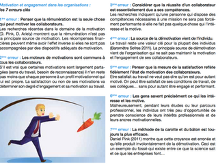 Motivation et engagement dans les organisations : les 7 erreurs clés