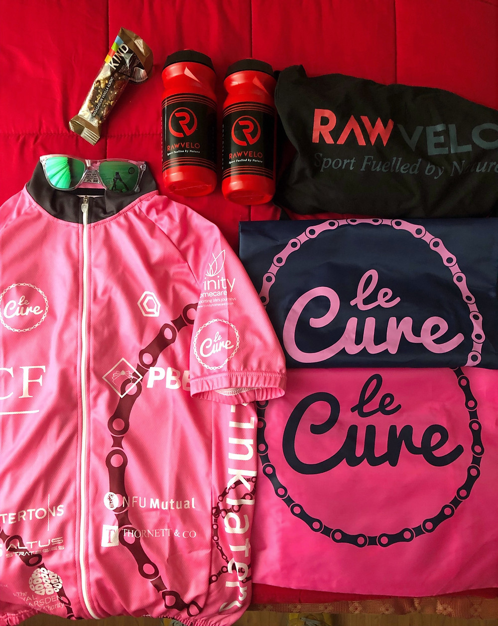 cycling kit and sports nutrition products