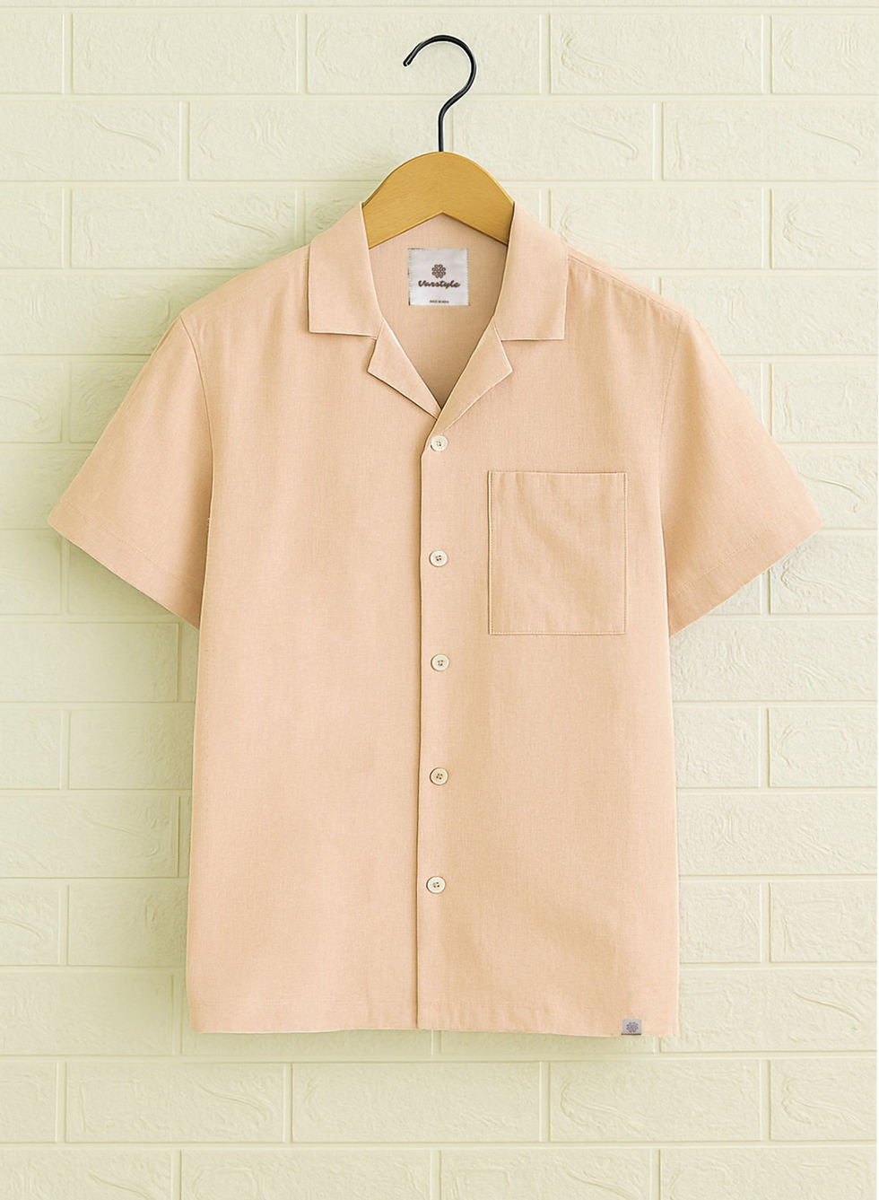 Thumbnail: pink linen camp collar shirt