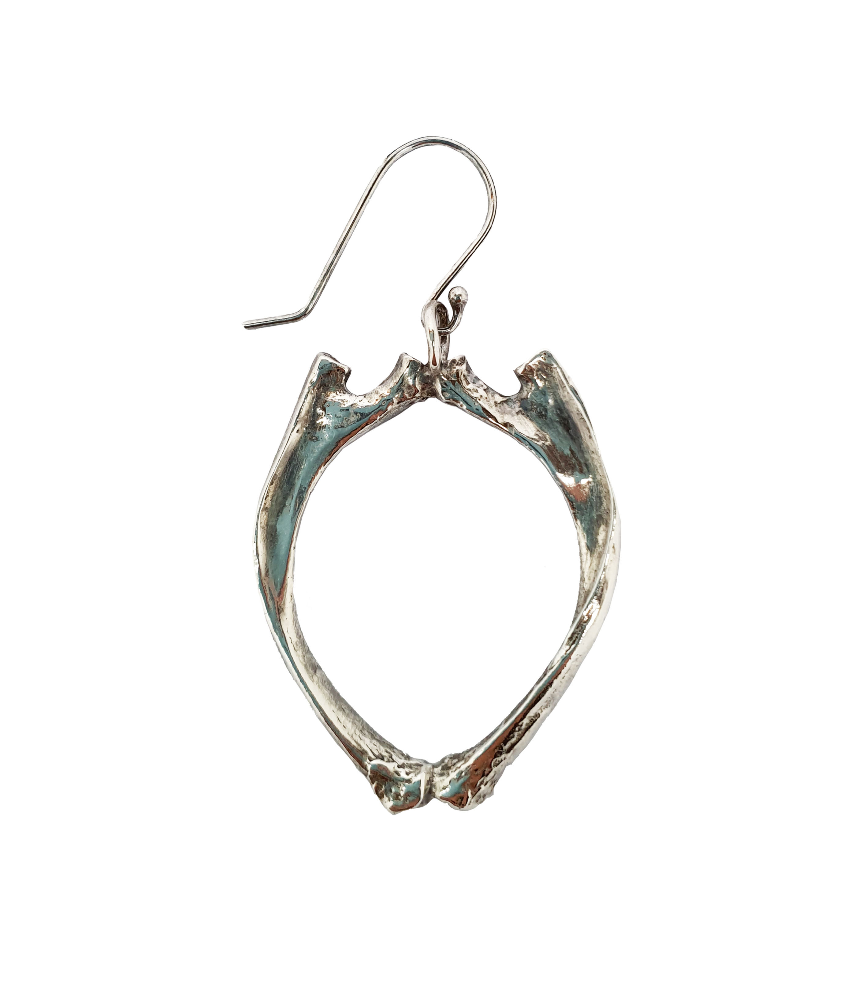 BOUND BONE EARRINGS silver