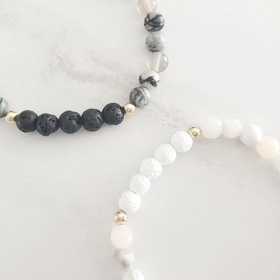 Miniature : Bracelets de perles diffuseurs d'huiles essentiels 