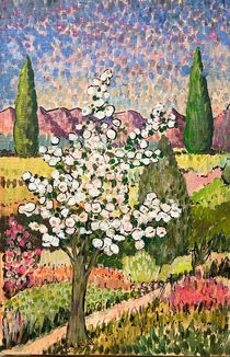 l’arbre, fruitier en fleurs